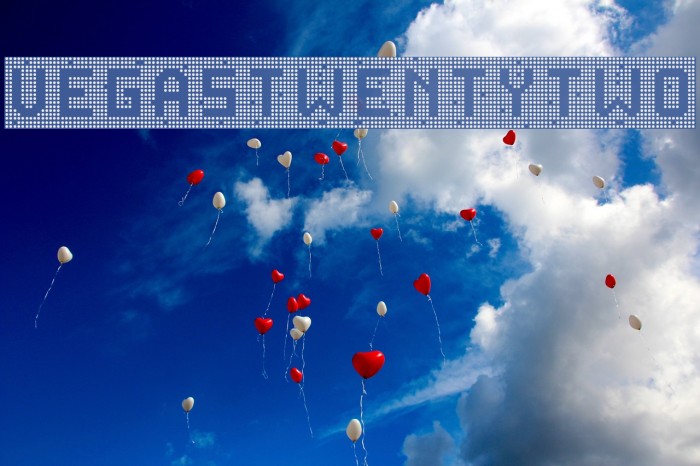 VegasTWENTYTWO Font examples