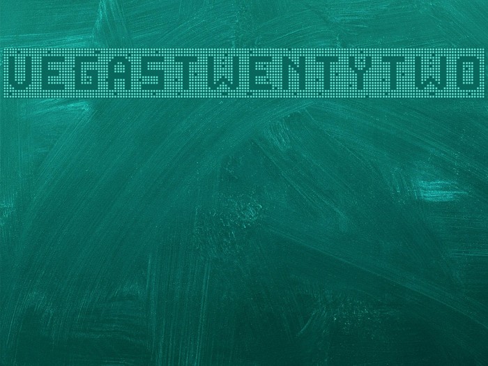 VegasTWENTYTWO Font examples