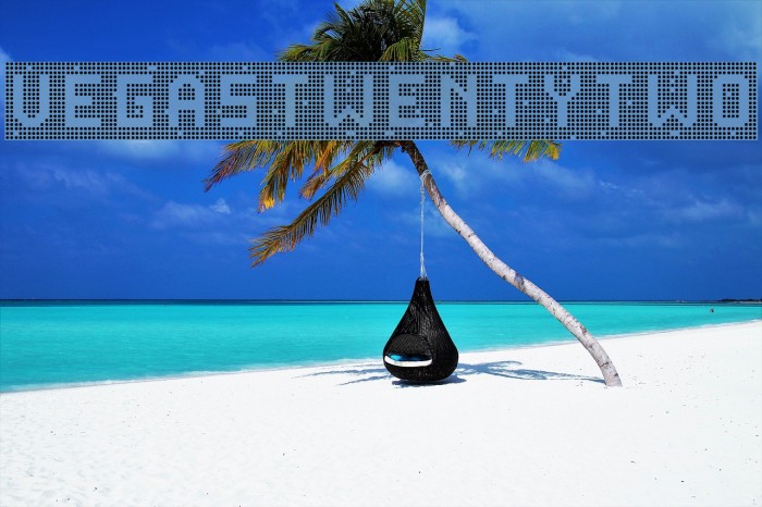 VegasTWENTYTWO Font examples