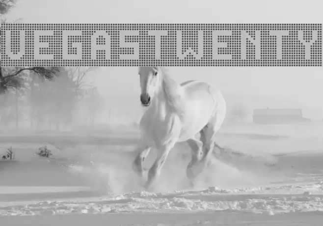 VegasTWENTY Font examples