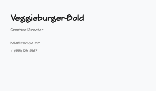 Veggieburger-Bold Business Card