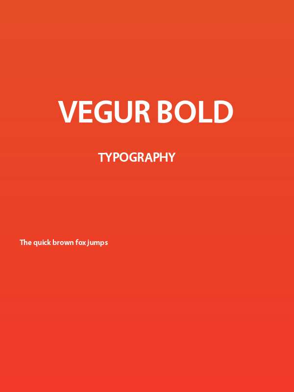 Vegur Bold Poster