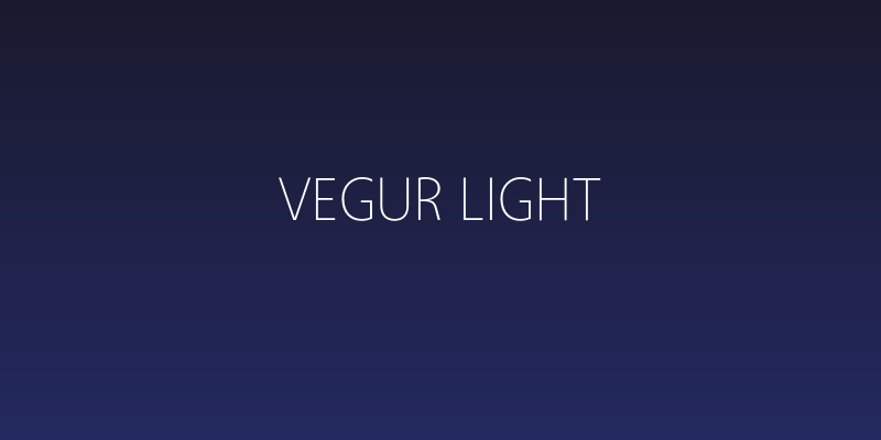 Vegur Light Social Header