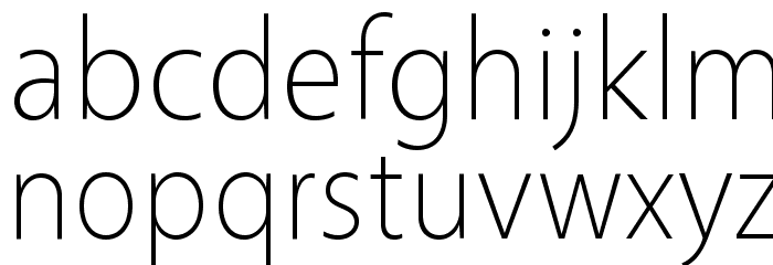 Vegur Light Font LOWERCASE