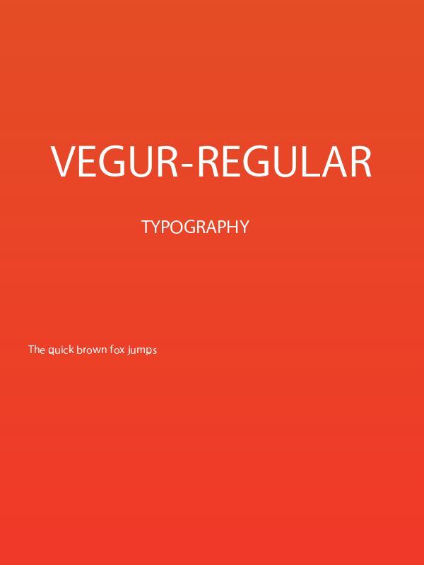 Vegur-Regular Poster