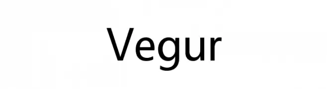 Vegur  Frei Schriftart Herunterladen