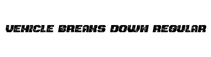 Vehicle Breaks Down Regular  Frei Schriftart Herunterladen