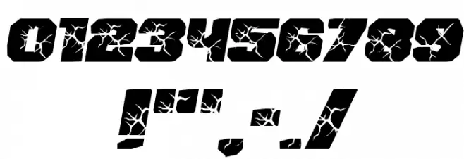 Vehicle Breaks Down Regular Font OTHER CHARS