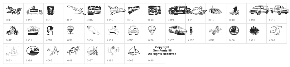 Vehicular Character Map