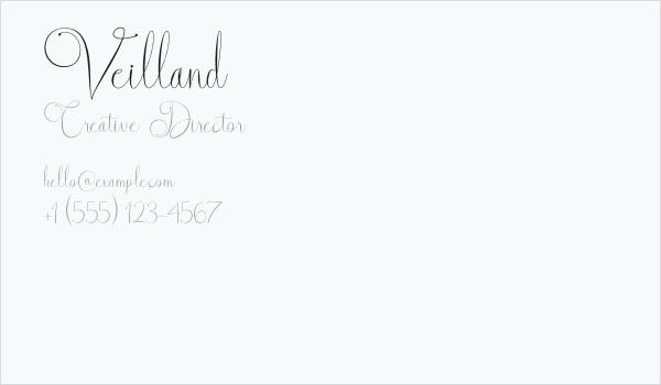 Veilland Business Card