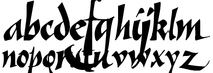 Vein Font LOWERCASE