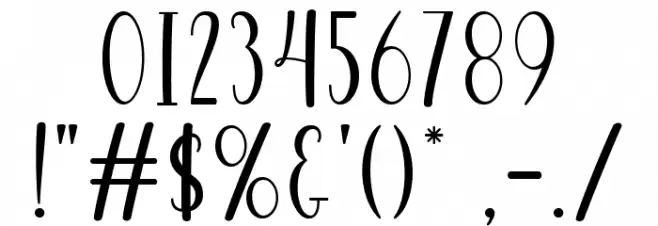 Vela Selinda Font OTHER CHARS