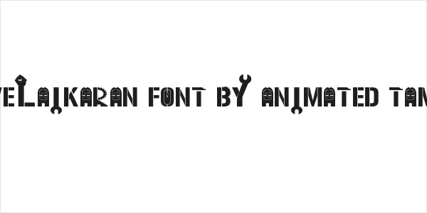 Velaikaran Font By Animated Tam Logo
