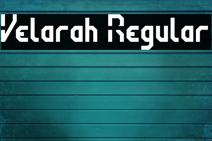 Velarah Regular Font examples