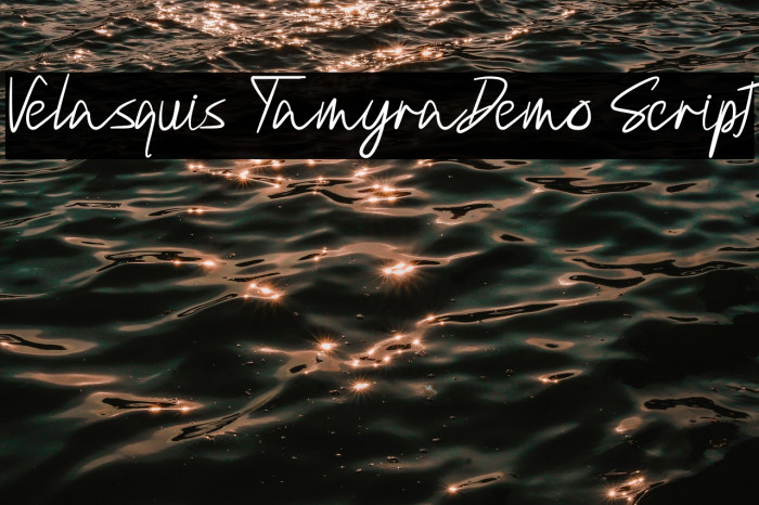 Velasquis TamyraDemo Script Example 1