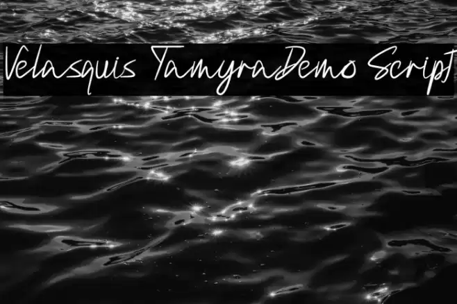 Velasquis TamyraDemo Script Font examples