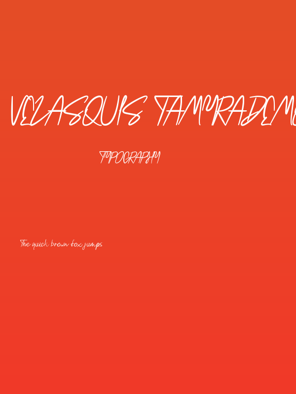 Velasquis TamyraDemo Script Poster
