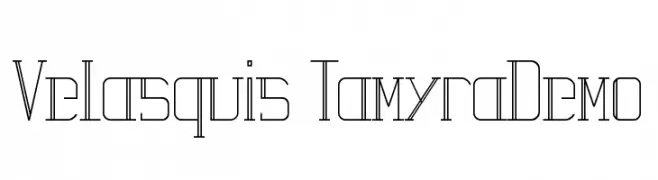 Velasquis TamyraDemo  Frei Schriftart Herunterladen