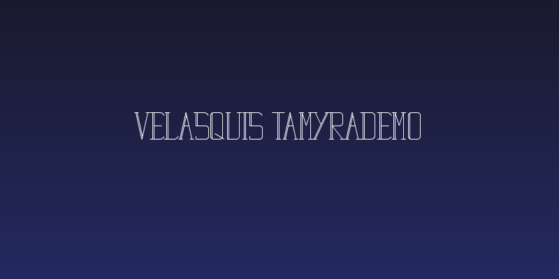 Velasquis TamyraDemo Social Header