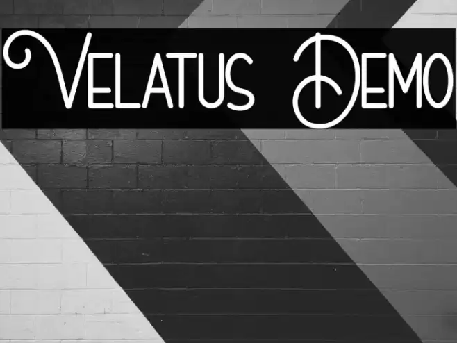 Velatus Demo 字体 examples