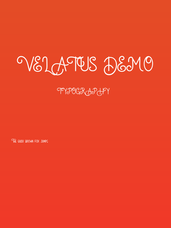 Velatus Demo Poster
