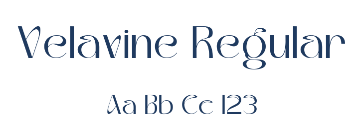 Velavine Regular Font Preview