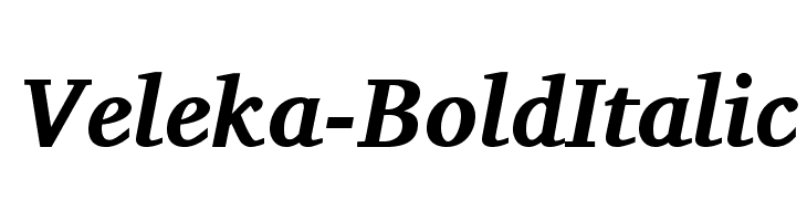 Veleka-BoldItalic Fuentes