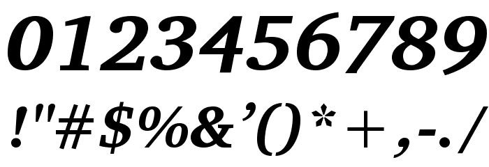 Veleka-BoldItalic Font OTHER CHARS