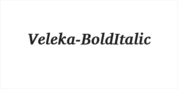Veleka-BoldItalic Logo