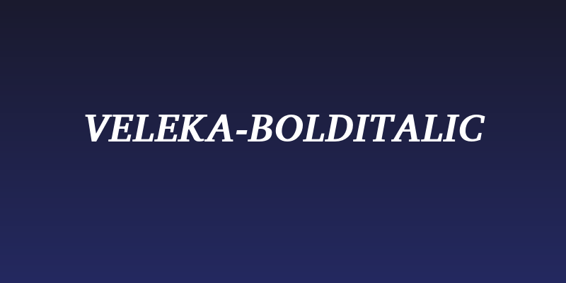 Veleka-BoldItalic Social Header
