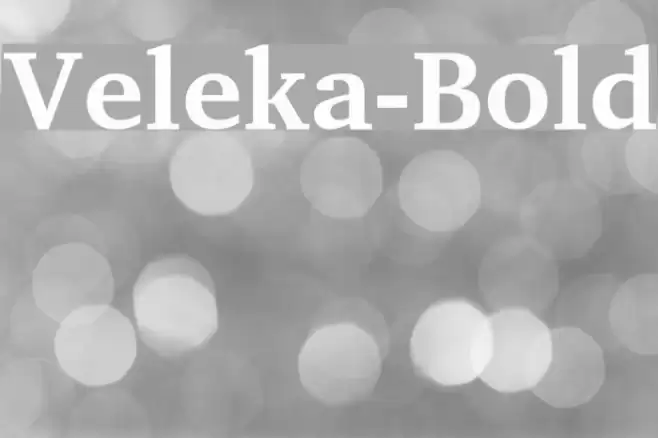 Veleka-Bold Font examples