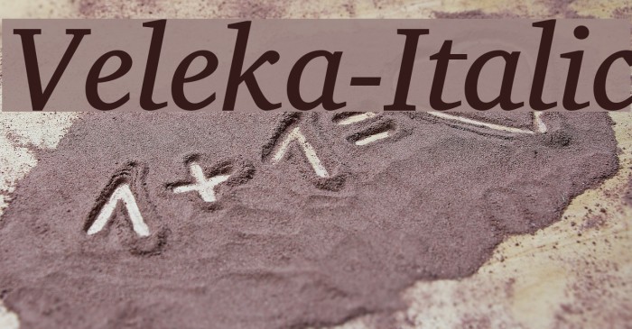 Veleka-Italic Font examples