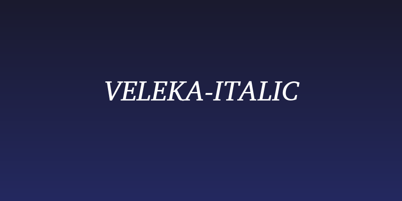 Veleka-Italic Social Header