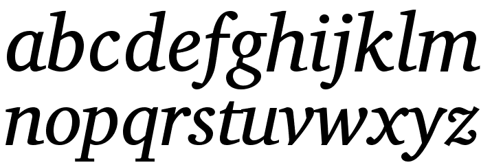 Veleka-Italic Font LOWERCASE