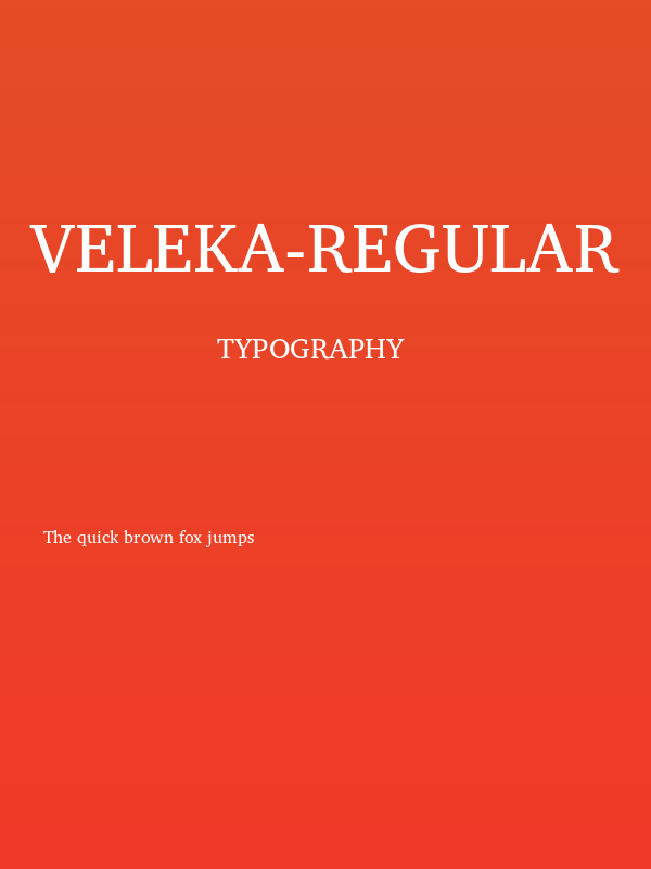 Veleka-Regular Poster