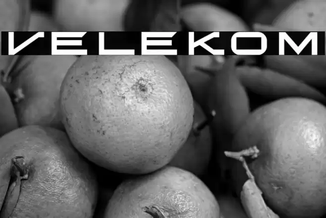 Velekom Font examples