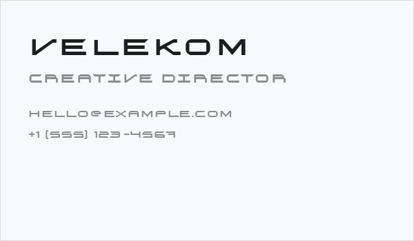 Velekom Business Card