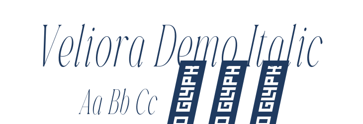 Veliora Demo Italic Font Preview