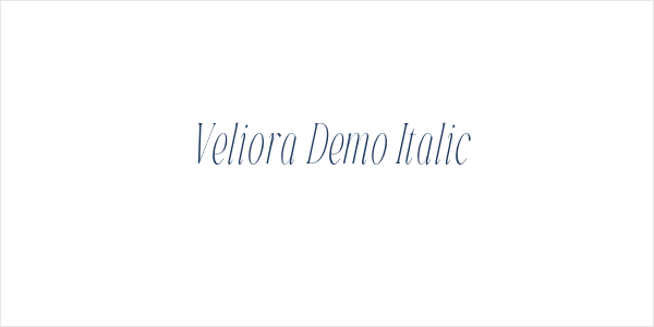 Veliora Demo Italic Logo