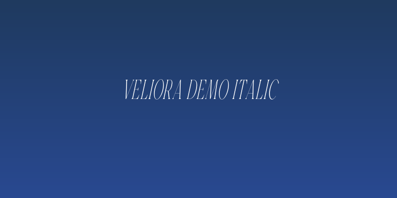 Veliora Demo Italic Social Header