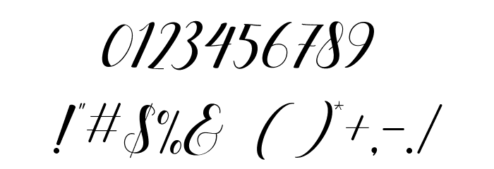 VellesaScript Font OTHER CHARS