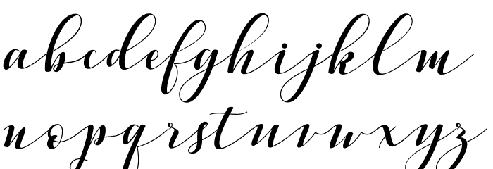 VellesaScript Font LOWERCASE