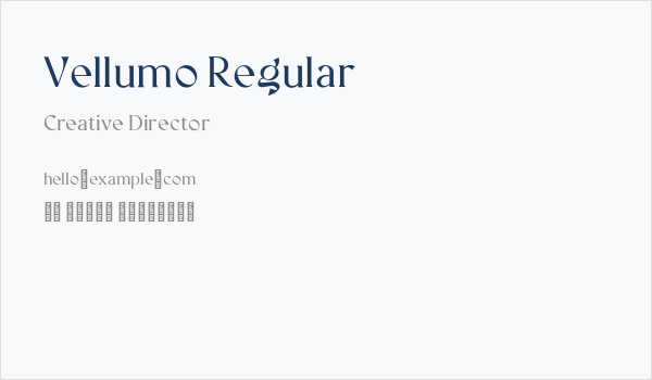 Vellumo Regular Business Card