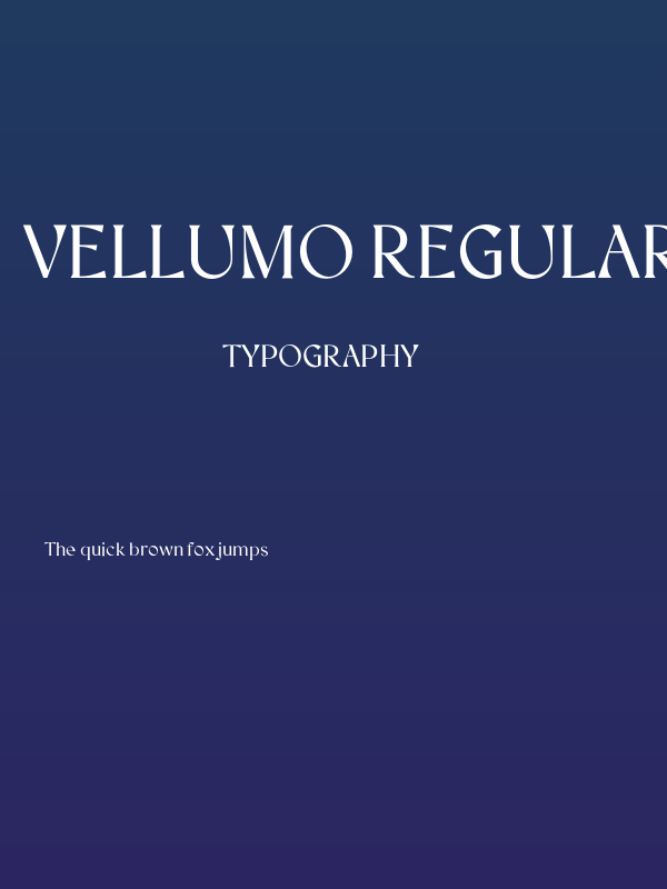 Vellumo Regular Poster
