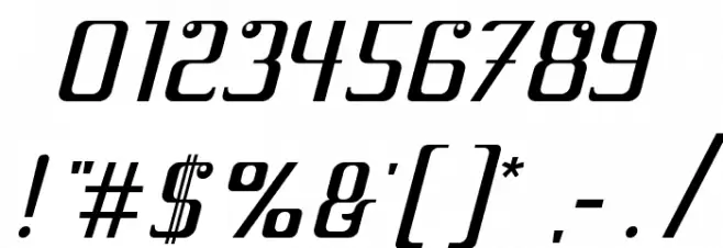 Velocette Font OTHER CHARS