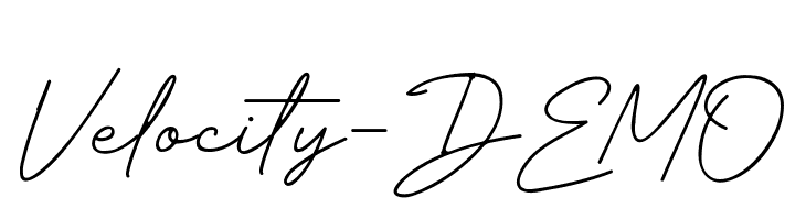 Velocity - DEMO फ़ॉन्ट