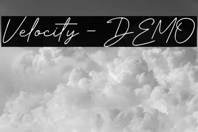 Velocity - DEMO Font examples