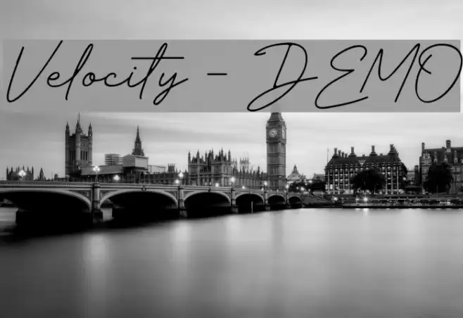 Velocity - DEMO Font examples