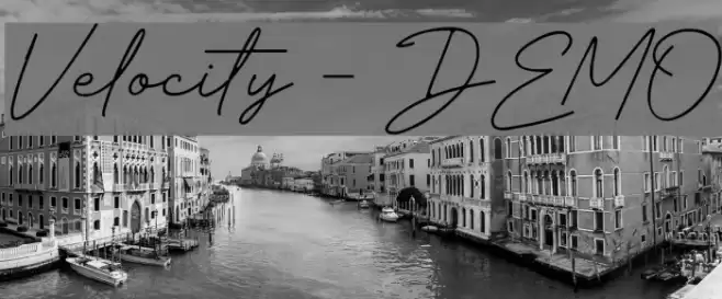 Velocity - DEMO Font examples