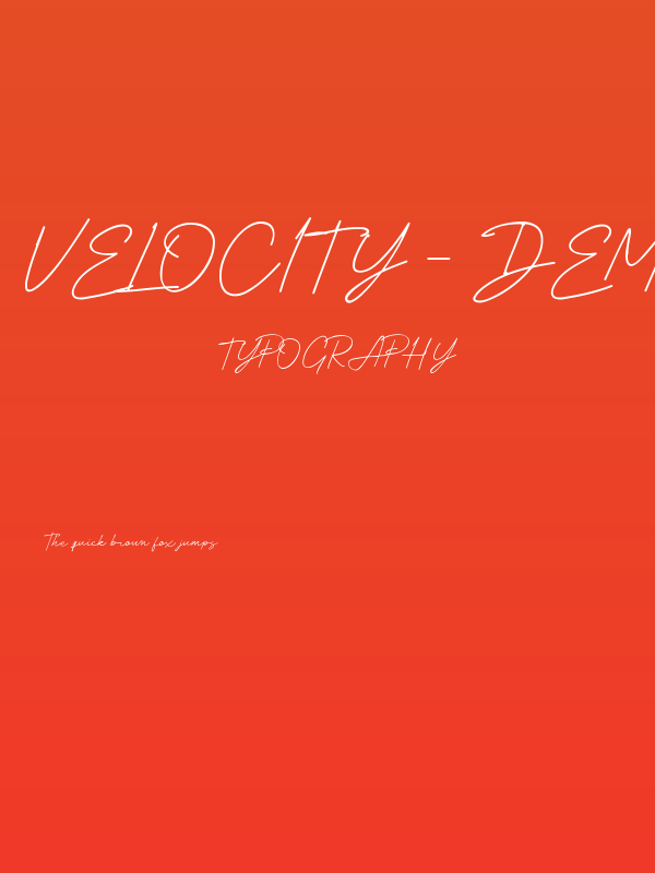Velocity - DEMO Poster